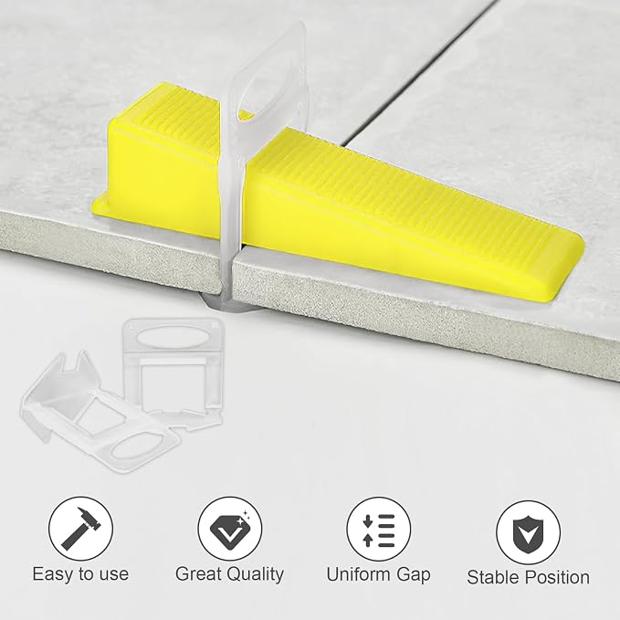 Storystore 4650pcs Tile Leveling System Clips 1/8 Inch Tile Spacers | Tile - Image 4