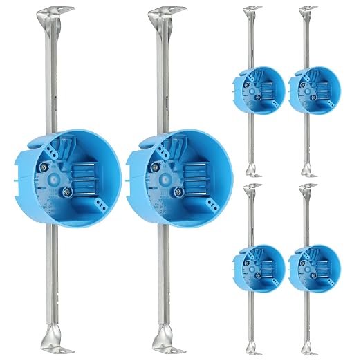 1 Gang Ceiling Fan Box, 50 lb, Round Nonmetallic, 6 Pack Blue | Nonmetallic old by Unknown
