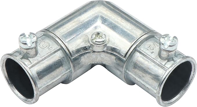10 Pieces 1/2" EMT to EMT 90 Degree Connector, Inside Corner Pulling Elbows - Image 2