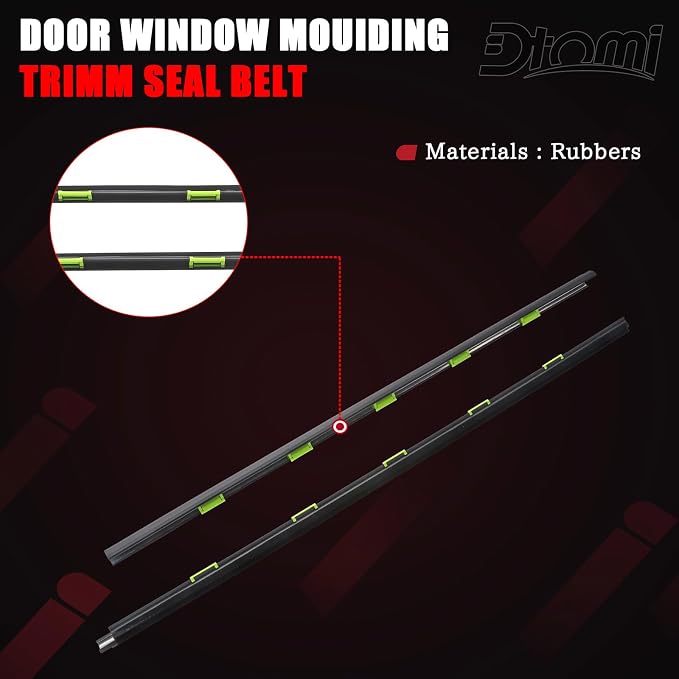 Window Weather Molding Trim, Driver Passenger Side, Glass Seal Strip | Door - Image 6