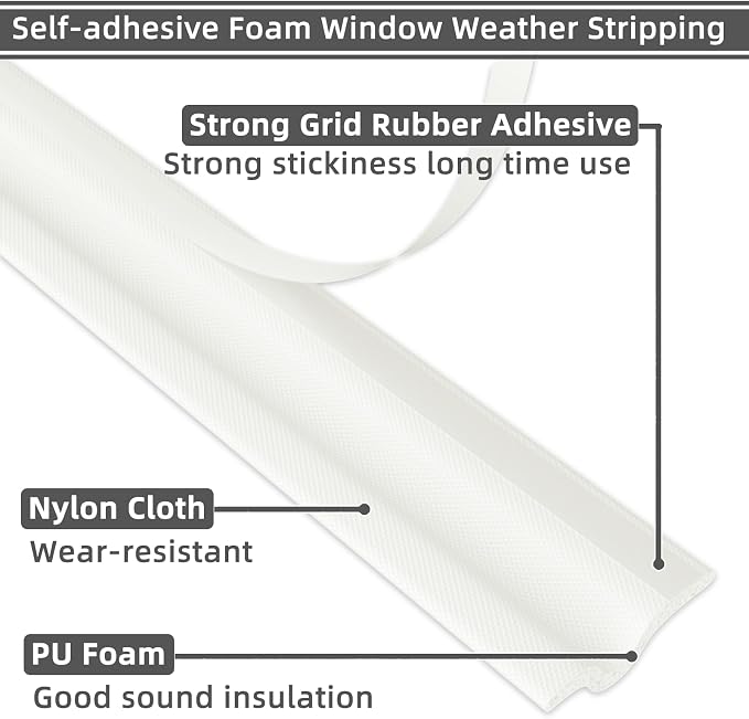 26 Feet Window Weather Stripping Door Seal Strip, Door Sweep - Image 5