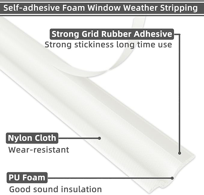 196 Inch Window Weather Stripping Door Seal Strip - Image 5