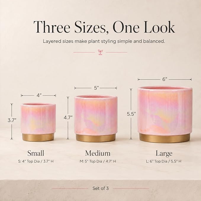 Gepege Ceramic Plant Pots for Indoor Plants, Planters - Image 6