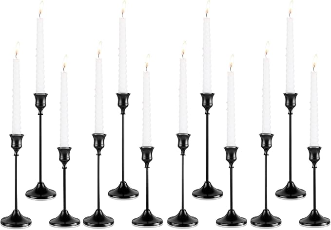 Candlestick Holders 4 Sets, Metal Taper Candle Holder, Candle Holder by Tunyet