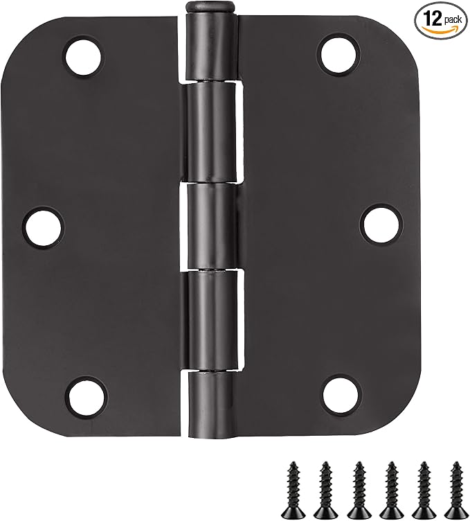 Design House Interior Door Hinge, Matte Black | 5/8" Radius, Traditional by DesignHouse