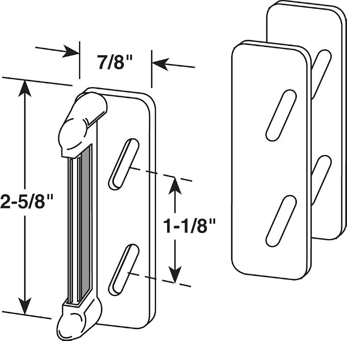 Prime-Line K 5003 Aluminum, Spring-Loaded Screen Door Strike Plate - Image 2