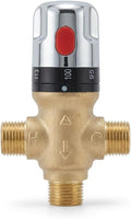 Danbark Thermostatic Mixing Valve 1/2 NPT Male, Solid Brass Shower Mixing Valve by Unknown