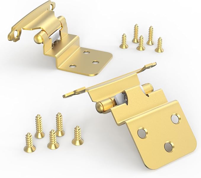3/8 Inch Inset Cabinet Hinges, 25 Pairs Self Closing Flush Face Mount Hinges - Image 7