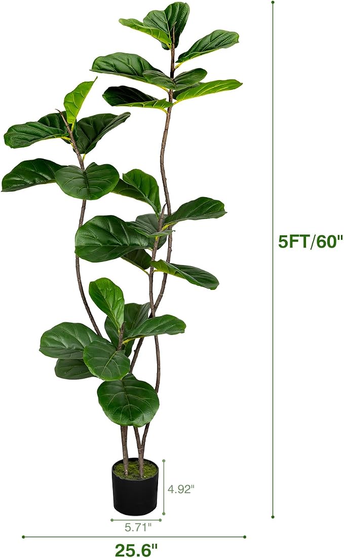 Artificial Fiddle Leaf Fig Tree 5FT - Image 3