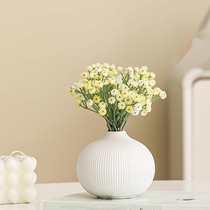 White Ceramic Vase Set of 3 - Image 9