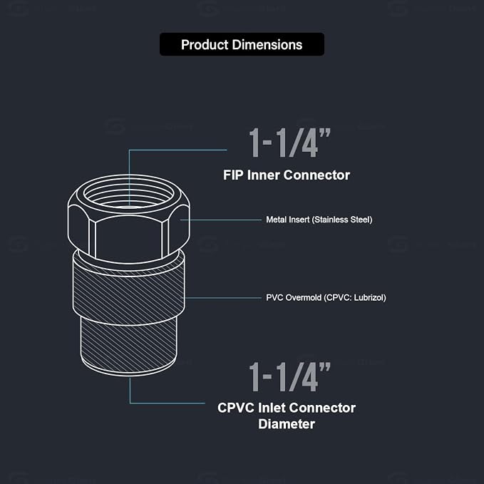Supply Giant TTDQG336 Female x CPVC Adapter Transition Pipe Fitting Durable - Image 3