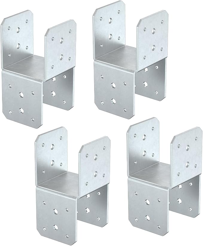 4x4 Post Bracket Kit for Wood Posts, Beams | Inner Size 3.5" x 3.5", Heavy-Duty - Image 8