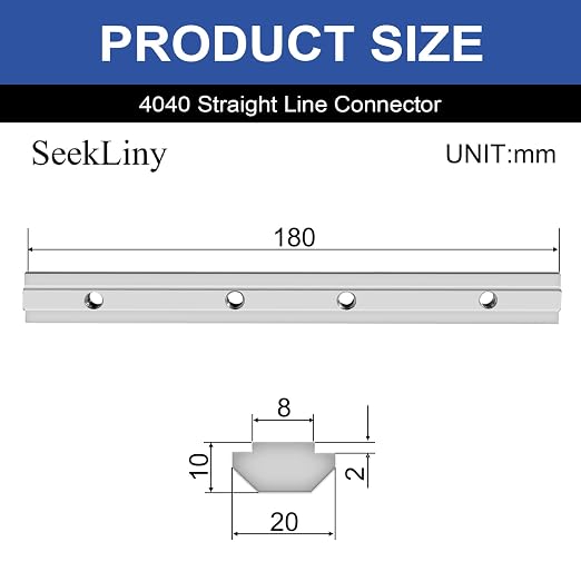 24pcs 4040 Straight Connector Joint Plate Corner Bracket Silver | 4040 Hardware - Image 2