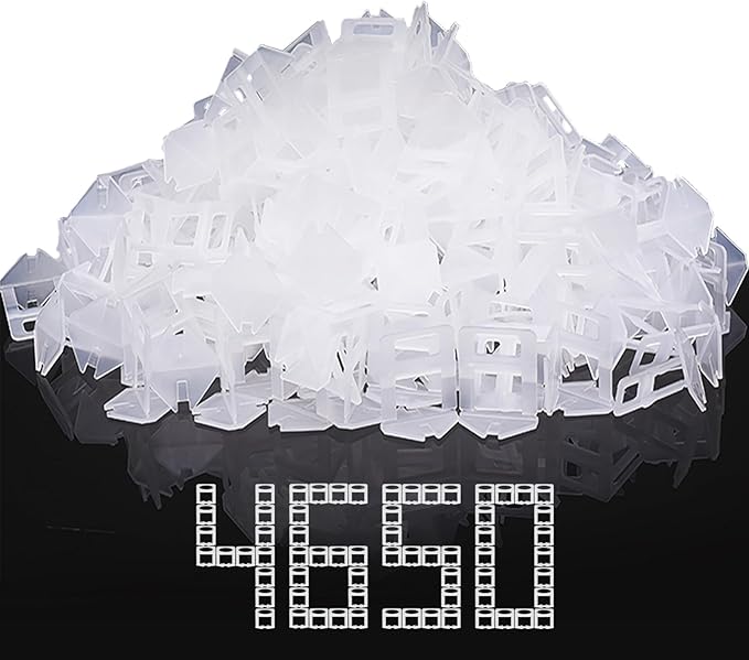 DGSL Tile Spacers 4650 Pcs Tile Clips, Tile Leveling System Clips 1/8 Inch | by DGSL