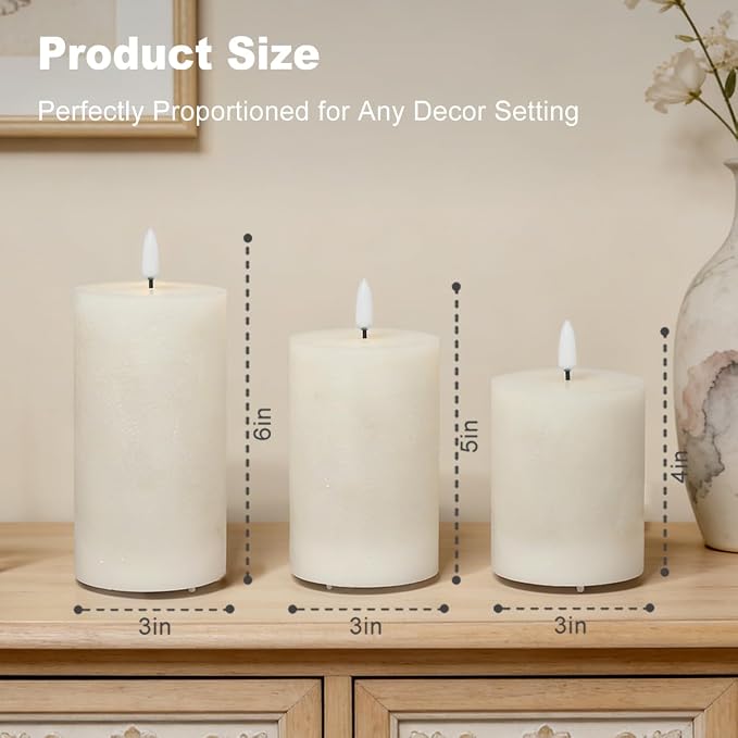 LEDHOLYT Rechargeable Glass LED Flameless Candles, Embedded Star String - Image 6