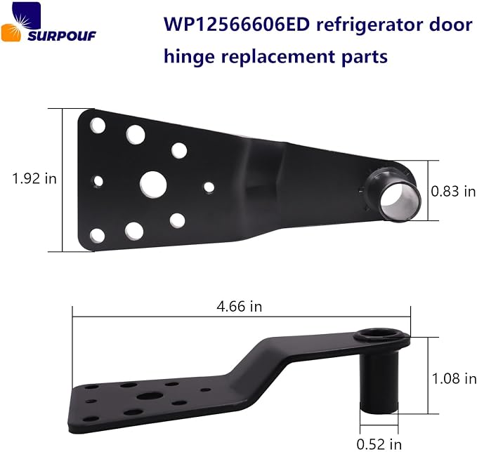 WP12566606ED Refrigerator Door Hinge Replacement Part wp12566606ed Compatible - Image 2