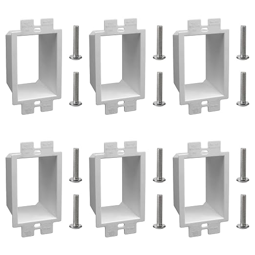 1-Gang BE1 Non-Metallic Electrical Power Outlet Box Extender, 6 Pack | ETL by XGGYA
