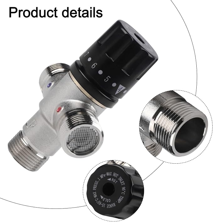 TMV 3/4 Inch DN20 Thermostatic Mixing Valve - Image 3
