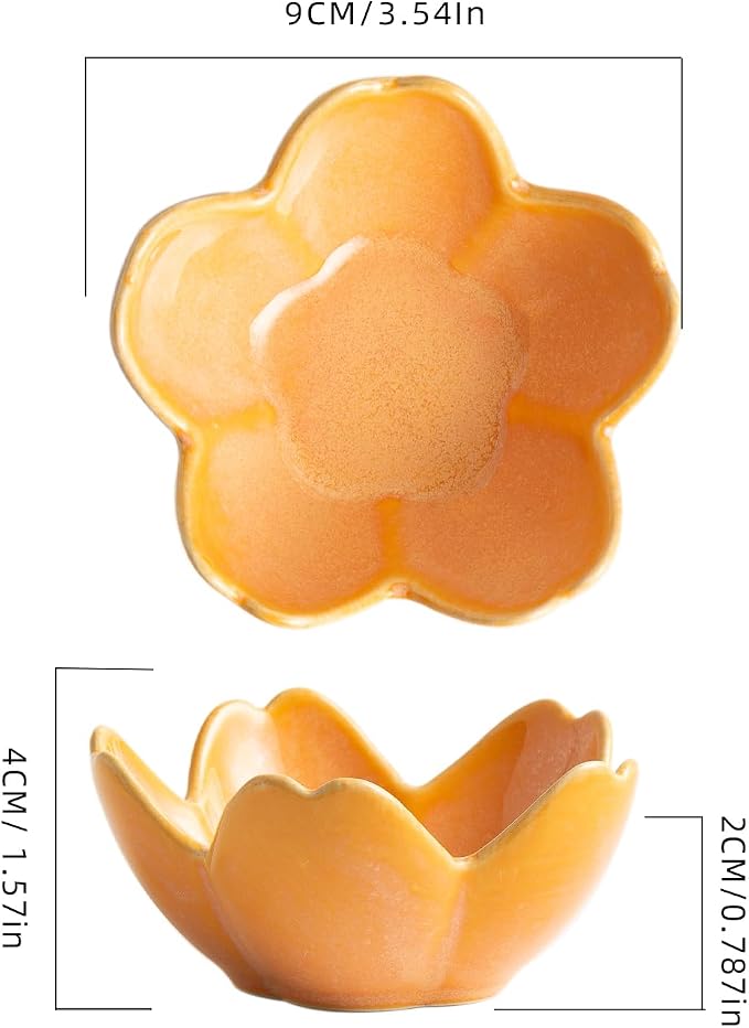 Floral Ceramic Jewelry Tray, 3.5" Ring Holder Trinket Bowl | Petite bowl keeps - Image 2