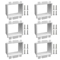2-Gang BE2 Non-Metallic Electrical Power Outlet Box Extender, 6 Pack | ETL by XGGYA