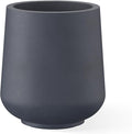 Kante Large Round Curved Charcoal Concrete Planter 16.5" Dia by Unknown