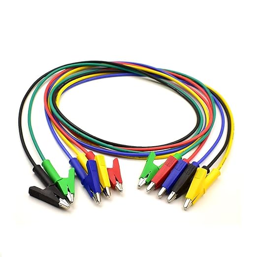 5Pcs 14 Gauge Jumper Wires Alligator Clips Heavy Duty Silicone Test Leads by zhenyu