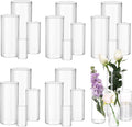 Fixwal 24pcs Clear Glass Cylinder Vases, 10 Inch Tall | Cylinder Vases by Fixwal