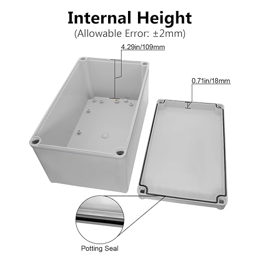IP67 Waterproof Junction Box ABS Plastic Project Box Dustproof Electrical Box - Image 4