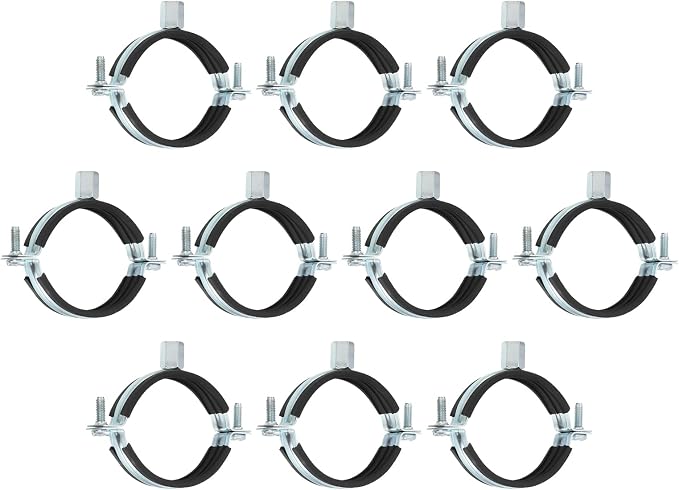 uxcell 20 Pcs Adjustable Pipe Bracket Clamp, 2-1/2" Wall Ceiling Mount Split by uxcell