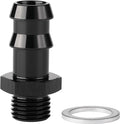M14x1.5 Male Metric to 1/2 Barb Fuel Pump Inlet Adapter Fitting Aluminum Black by Podavelle