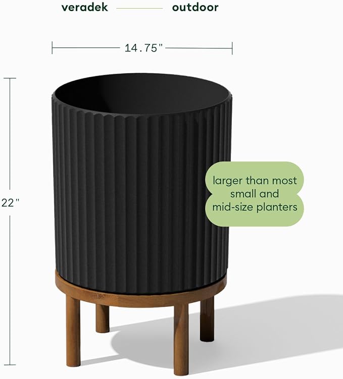 Veradek Demi Series Round Planter w/ Stand - Image 2