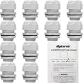 MAKERELE 12Pcs 1 Inch Grey NPT Cable Glands, IP68 Waterproof | Plastic Nylon by MAKERELE