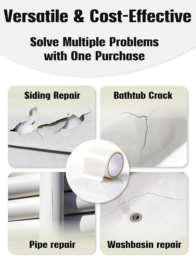 Self-Adhesive Bathtub Repair Kit & Vinyl Siding Patch Kit - Image 4