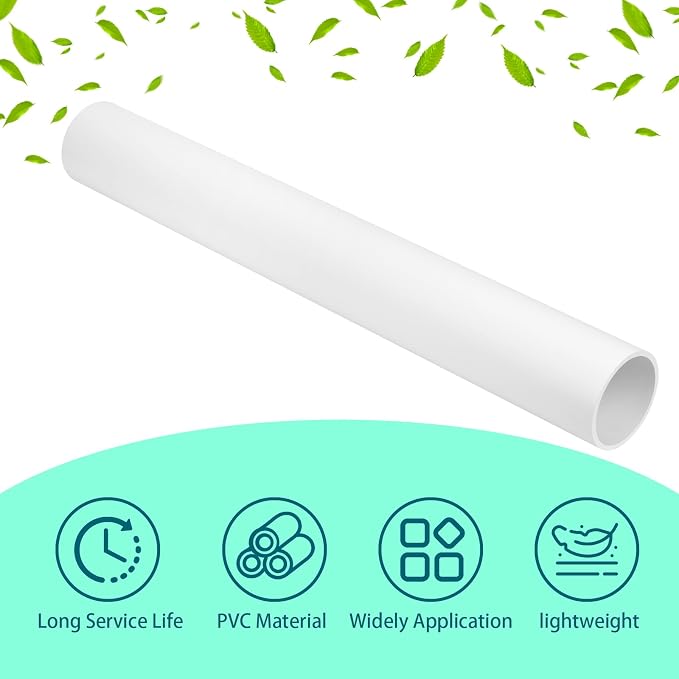 4 Inch PVC Pipe 34" Long White Sch40 Industrial PVC Pipes - Image 4