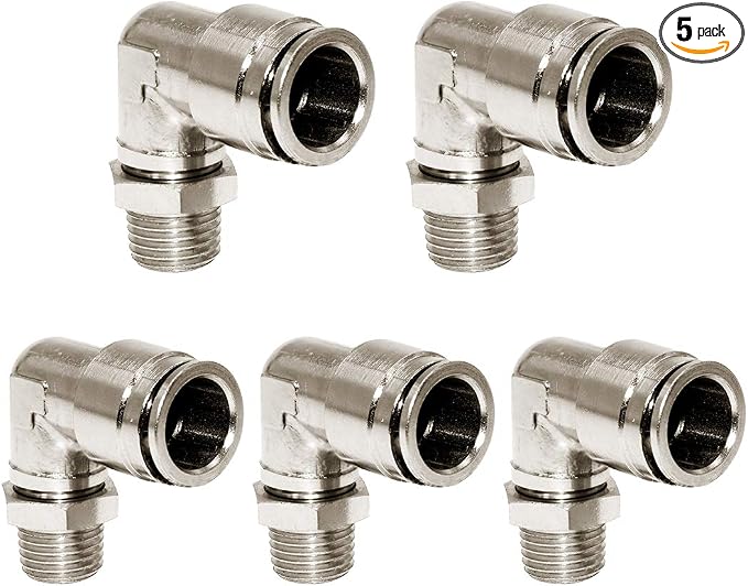Beduan Brass BPL Push to Connect Air Fittings Elbow 1/2" Tube OD x 1/4" NPT by Beduan