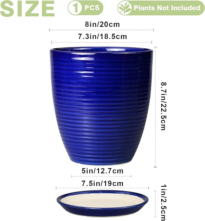 Round Ceramic Planter - Image 3