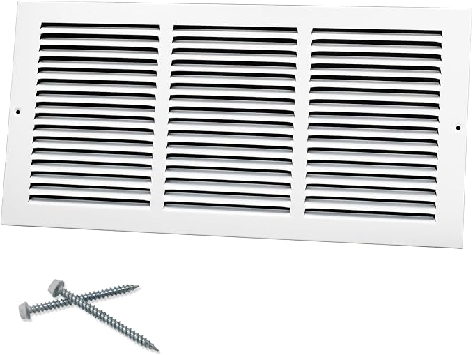 Howeall 18"W x 8"H Steel Return Air Grille, Air Return Vent Cover by Howeall