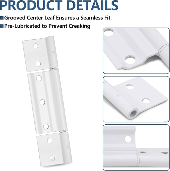 Replacement for Screen Doors Hinge fits for White Aluminum 1/8 in Larson - Image 6