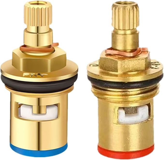 Faucet Valve Ceramic Stem 20 Teeth Ceramic Disc Cartridge Replacement Quarter - Image 7