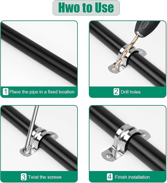 10PCS 3 inch Stainless Steel Conduit Clamps, Comes - Image 7
