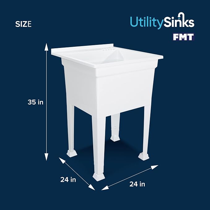 Utility Sink Heavy Duty Freestanding Utility Tub Sink - Image 3