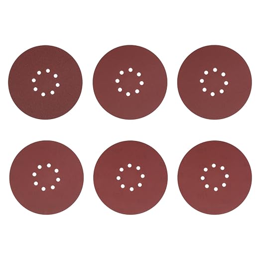 HARFINGTON 30Pcs 9Inch Sanding Disc 8 Hole Hook and Loop Sandpaper Red | by HARFINGTON