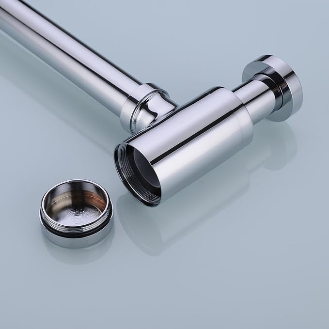 Chrome P-TRAP Brass Basin Sink Waste Trap Drain Kit - Image 4