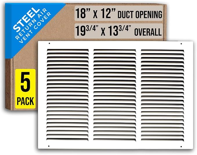 Fits 18x12 Duct Opening | Steel Return Air Grille by Handua | Vent Cover Grill by Handua