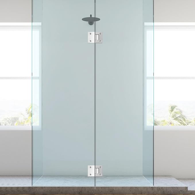 Alise Glass Shower Door Hinges, 180 Degree Shower Door Hinges - Image 8