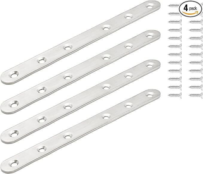 7.6 Inch Stainless Steel Straight Brace, Flat Straight Support, Repair Fixed by AUXBC