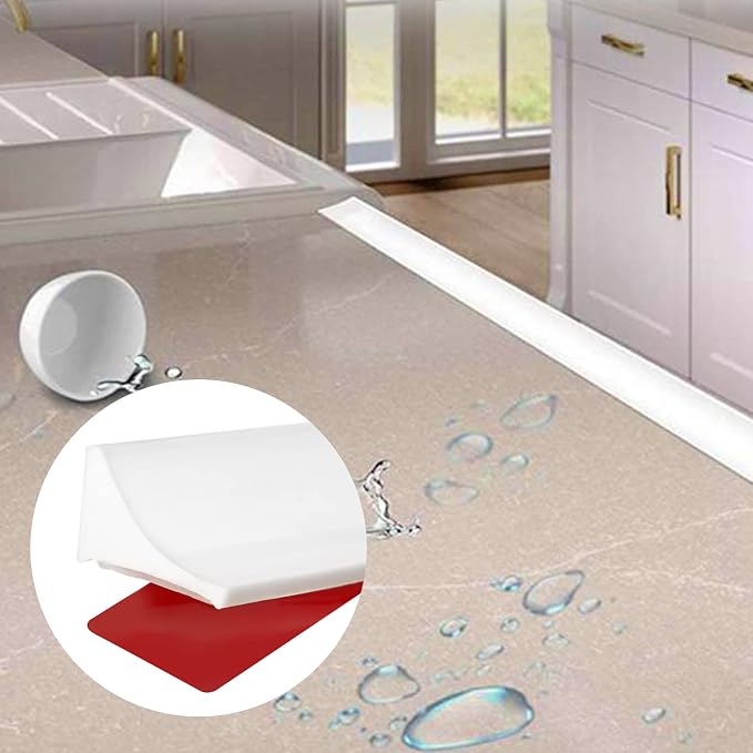Raycity Silicone Shower Threshold Water Dam Barrier, 67 Inch, Shower Water - Image 3