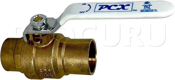 2-Pack 1/2-Inch Sweat Heavy Duty Brass Ball Valve, Full Port, 600 WOG, - Image 4