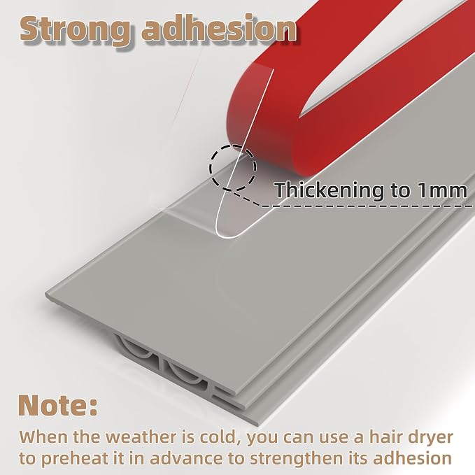 KNEELISA 78" Gray Under Door Draft Stopper Interior - Image 3