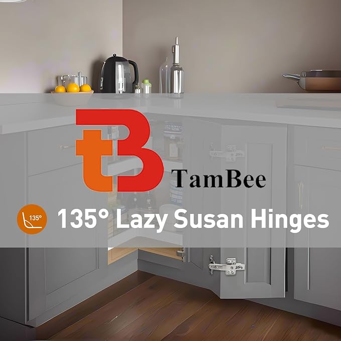 135 Degree Lazy Susan Hinge, 48mm Corner Kitchen Cabinet Hinges, 3D Adjust - Image 6